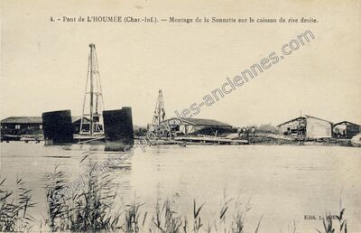 Carte postale ancienne Pont de l'Houmee — Bords (Charente-Maritime)