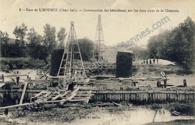 Carte postale ancienne Pont de l'Houmee — Bords (Charente-Maritime)