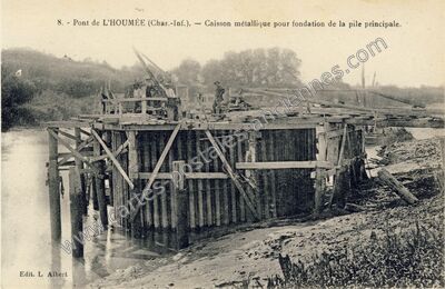 Carte postale ancienne Pont de l'Houmee — Bords (Charente-Maritime)