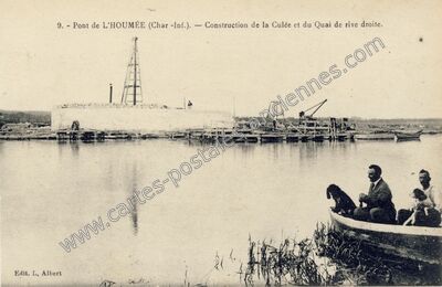 Carte postale ancienne Pont de l'Houmee — Bords (Charente-Maritime)