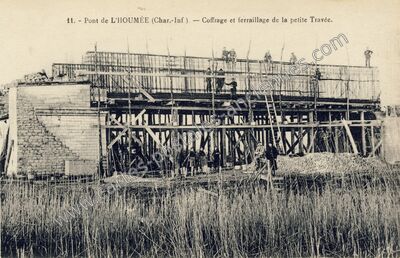 Carte postale ancienne Pont de l'Houmee — Bords (Charente-Maritime)