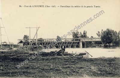 Carte postale ancienne Pont de l'Houmee — Bords (Charente-Maritime)