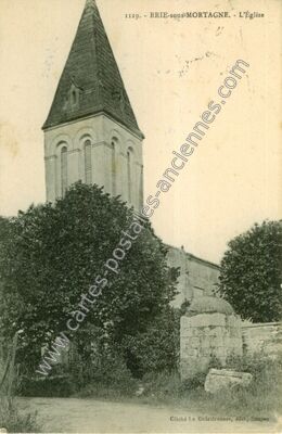 Carte postale ancienne L'Église — Brie-sous-Mortagne (Charente-Maritime)