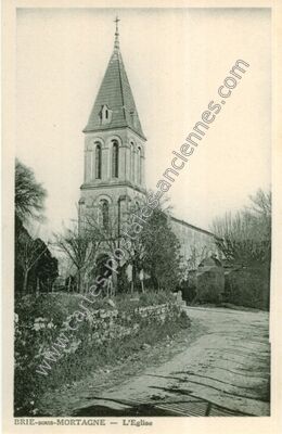 Carte postale ancienne L'Eglise — Brie-sous-Mortagne (Charente-Maritime)