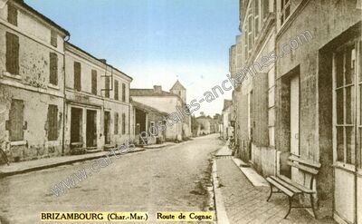 Carte postale ancienne Route de Cognac — Brizambourg (Charente-Maritime)
