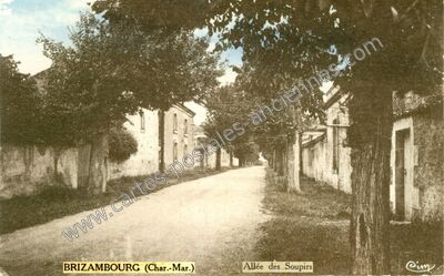 Carte postale ancienne Allée des Soupirs — Brizambourg (Charente-Maritime)