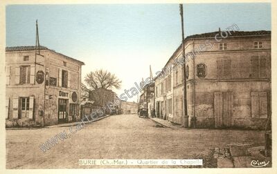 Carte postale ancienne Quartier de la Chapelle — Burie (Charente-Maritime)