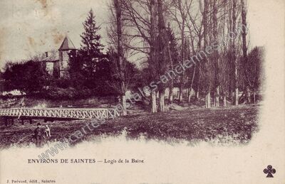 Carte postale ancienne Logis de la Baine — Chaniers (Charente-Maritime)