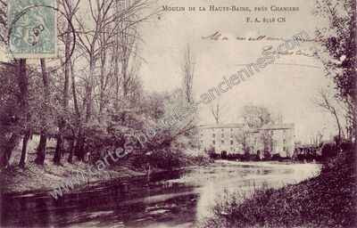 Carte postale ancienne Moulin de la Haute-Baine — Chaniers (Charente-Maritime)