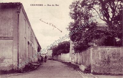 Carte postale ancienne Rue du Bac — Chaniers (Charente-Maritime)