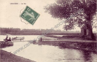Carte postale ancienne Le Bac — Chaniers (Charente-Maritime)