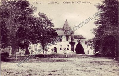Carte postale ancienne Château de DION (côté sud) — Chérac (Charente-Maritime)