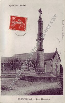 Carte postale ancienne Croix Hosannière — Chermignac (Charente-Maritime)