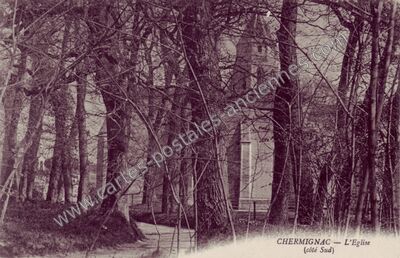 Carte postale ancienne L'Eglise (côté Sud) — Chermignac (Charente-Maritime)
