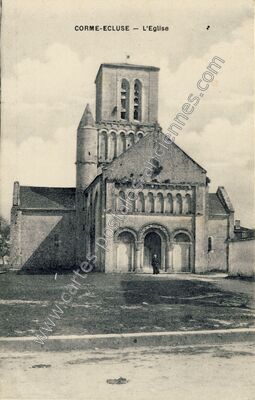 Carte postale ancienne L'Eglise — Corme-Écluse (Charente-Maritime)