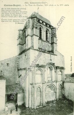Carte postale ancienne La Tour du Clocher, XIIe siècle et fin XVe siècle — Corme-Royal (Charente-Maritime)