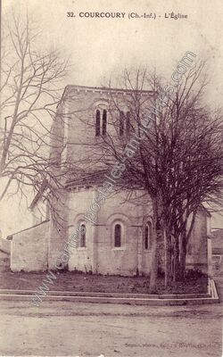 Carte postale ancienne L'Église — Courcoury (Charente-Maritime)