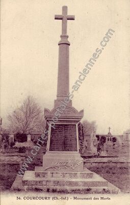 Carte postale ancienne Monument des Morts — Courcoury (Charente-Maritime)