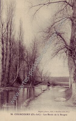 Carte postale ancienne Les Bords de la Seugne — Courcoury (Charente-Maritime)
