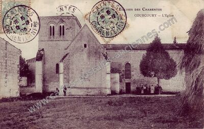 Carte postale ancienne L'Eglise — Courcoury (Charente-Maritime)
