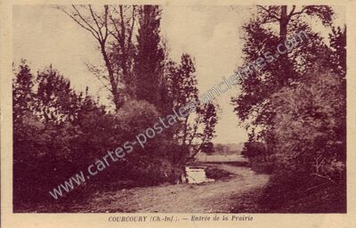 Carte postale ancienne Entrée de la Prairie — Courcoury (Charente-Maritime)