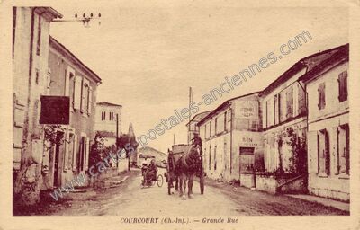 Carte postale ancienne Grande Rue — Courcoury (Charente-Maritime)