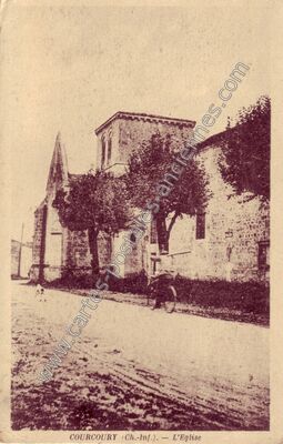 Carte postale ancienne L'Eglise — Courcoury (Charente-Maritime)