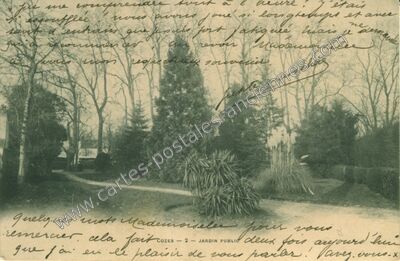 Carte postale ancienne Jardin Public — Cozes (Charente-Maritime)