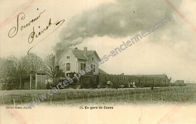 Carte postale ancienne En gare — Cozes (Charente-Maritime)