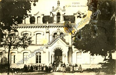 Carte postale ancienne École libre de Filles — Cozes (Charente-Maritime)