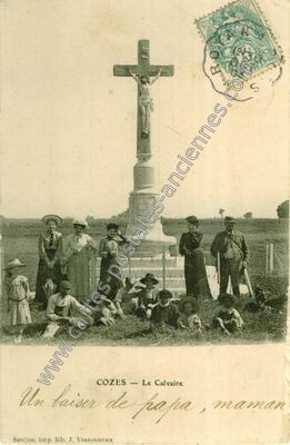 Carte postale ancienne Le Calvaire — Cozes (Charente-Maritime)