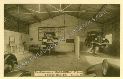 Carte postale ancienne Graissage Complet Mobiloil — Cozes (Charente-Maritime)