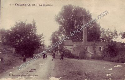Carte postale ancienne La Minoterie — Cravans (Charente-Maritime)