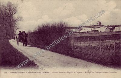 Carte postale ancienne Environs de Beillant. - Route basse de Saintes à Cognac — Dompierre-sur-Charente (Charente-Maritime)