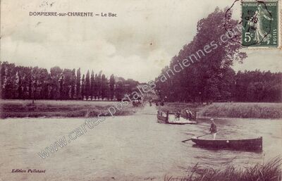 Carte postale ancienne Le Bac — Dompierre-sur-Charente (Charente-Maritime)