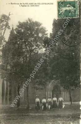 Carte postale ancienne Environs de St-HILAIRE-de-VILLEFRANCHE L'Eglise du — Le Douhet (Charente-Maritime)
