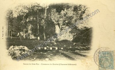 Carte postale ancienne Source du Gros Roc — Le Douhet (Charente-Maritime)