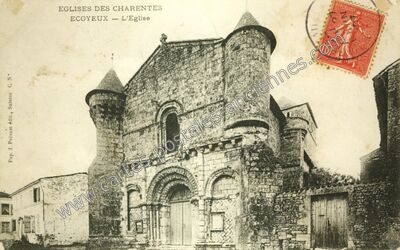 Carte postale ancienne L'Eglise — Écoyeux (Charente-Maritime)