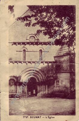 Carte postale ancienne L'Église — Écurat (Charente-Maritime)