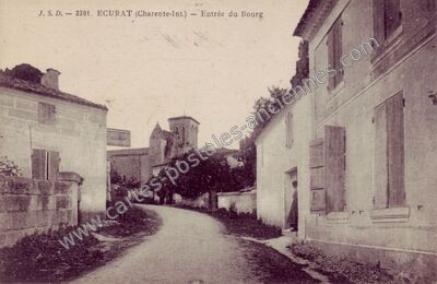 Carte postale ancienne Entrée du Bourg — Écurat (Charente-Maritime)
