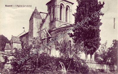 Carte postale ancienne L'Eglise (XIe siècle) — Écurat (Charente-Maritime)