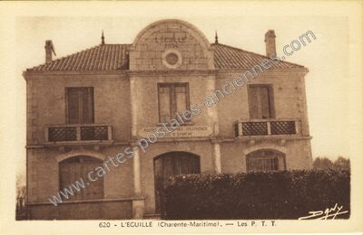 Carte postale ancienne Postes Télégraphes Téléphones Caisse d'Épargne — L'Éguille (Charente-Maritime)
