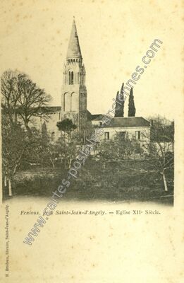 Carte postale ancienne Eglise XIIe Siècle — Fenioux (Charente-Maritime)