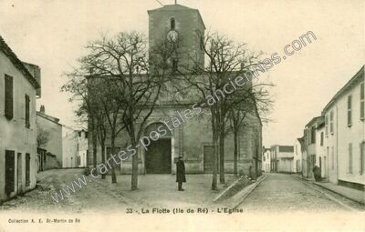 Carte postale ancienne L'Eglise — La Flotte (Charente-Maritime)