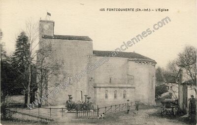 Carte postale ancienne L'Eglise — Fontcouverte (Charente-Maritime)