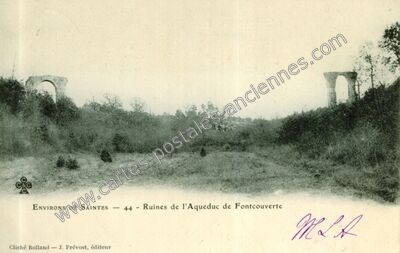 Carte postale ancienne Ruines de l'Aqueduc de Fontcouverte — Fontcouverte (Charente-Maritime)