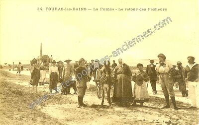 Carte postale ancienne La Fumée - Le retour des Pêcheurs — Fouras (Charente-Maritime)