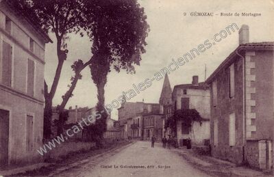Carte postale ancienne Route de Mortagne — Gémozac (Charente-Maritime)