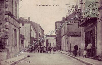 Carte postale ancienne La Poste — Gémozac (Charente-Maritime)
