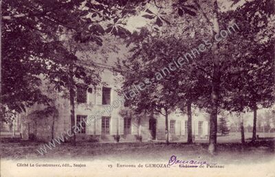 Carte postale ancienne Château de Perissac — Gémozac (Charente-Maritime)